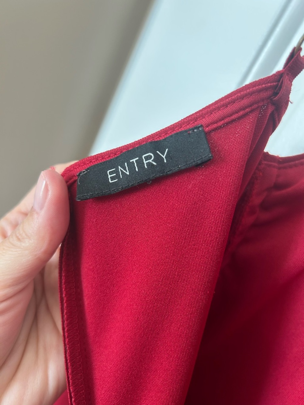 Entry Red One-Shoulder Ruffle Maxi Dress - Picture 3 of 3